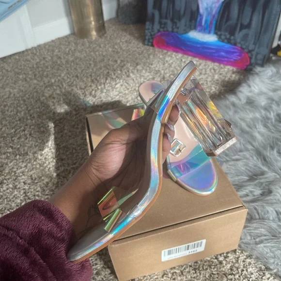 Iridescent Strap Heels - Picture 8 of 8